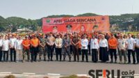 Sekda Kota Malang bersama seluruh jajaran Forkopimda dan peserta upacara. (Seru.co.id/afi) - Sekda Kota Malang Pimpin Apel Kesiapsiagaan, Siap Hadapi Bencana Hidrometeorologi