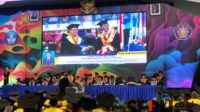 Wisudawan mengikuti prosesi wisuda Tahap IV Polinema. (rhd) - Polinema Luluskan 286 Mahasiswa dalam Wisuda Tahap IV