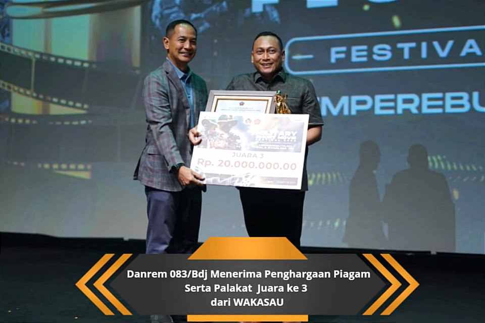 'Dedikasi Sang Babinsa' Antar Korem 083/Bdj Raih Juara Military Short Movie Festival 2024