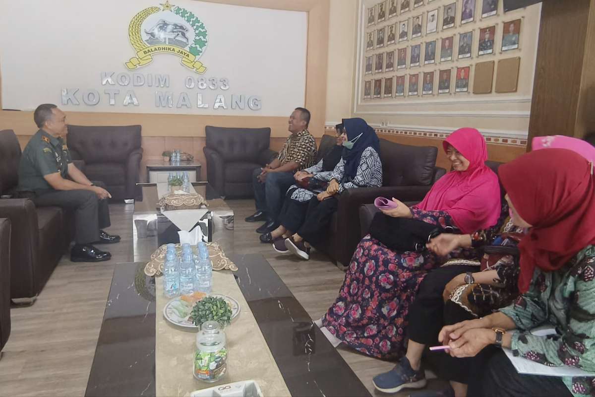 Dandim 0833 terima kunjungan YPAC Kota Malang. (ist) - Dandim 0833 Terima Kunjungan YPAC Kota Malang