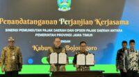 Pemkab Bojonegoro dan Pemprov Jatim Tandatangani PKS Sinergi Pemungutan Pajak Daerah