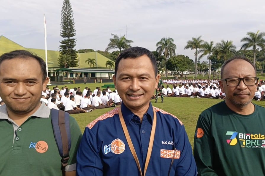 SMK PGRI 03 Malang Mantapkan Mental Dan Fisik Siswanya di Pusdik Arhanud Sebelum Terjun PKL