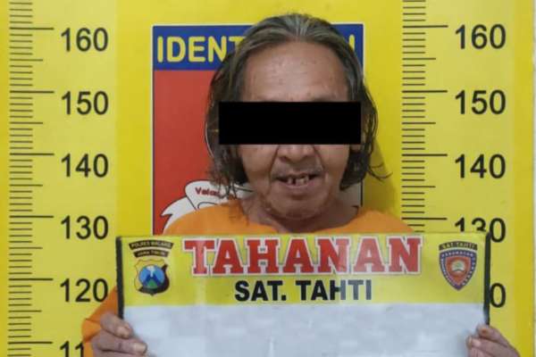 Pelaku AM penanam ganja di Kecamatan Wonosari. (ist) - Kedapatan Tanam Ganja di Pekarangan Rumah, Pria Wonosari Diringkus Polisi