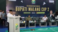 Pembukaan Kejuaraan Bulutangkis Bupati Malang Cup II Open Nasional tahun 2024. (ist) - Kejuaraan Bulutangkis Bupati Malang Cup II Open Nasional Tahun 2024, Ajang Lahirkan Para Atlet
