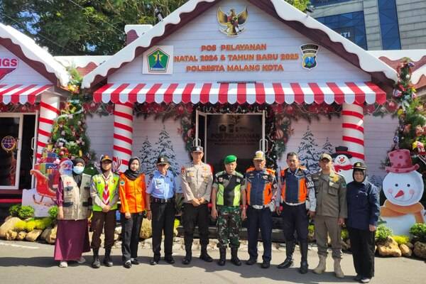 Personel Koramil Klojen Amankan Obyek Vital dan Pos Pengamanan Nataru