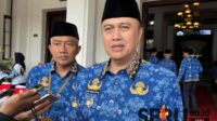 Pj Wali Kota Malang, Iwan Kurniawan, sedang menjelaskan kepada awak media. (Seru.co.id/ws12) - Revitalisasi Pasar Besar Malang, Iwan Kurniawan: Menuju Standar Green Building