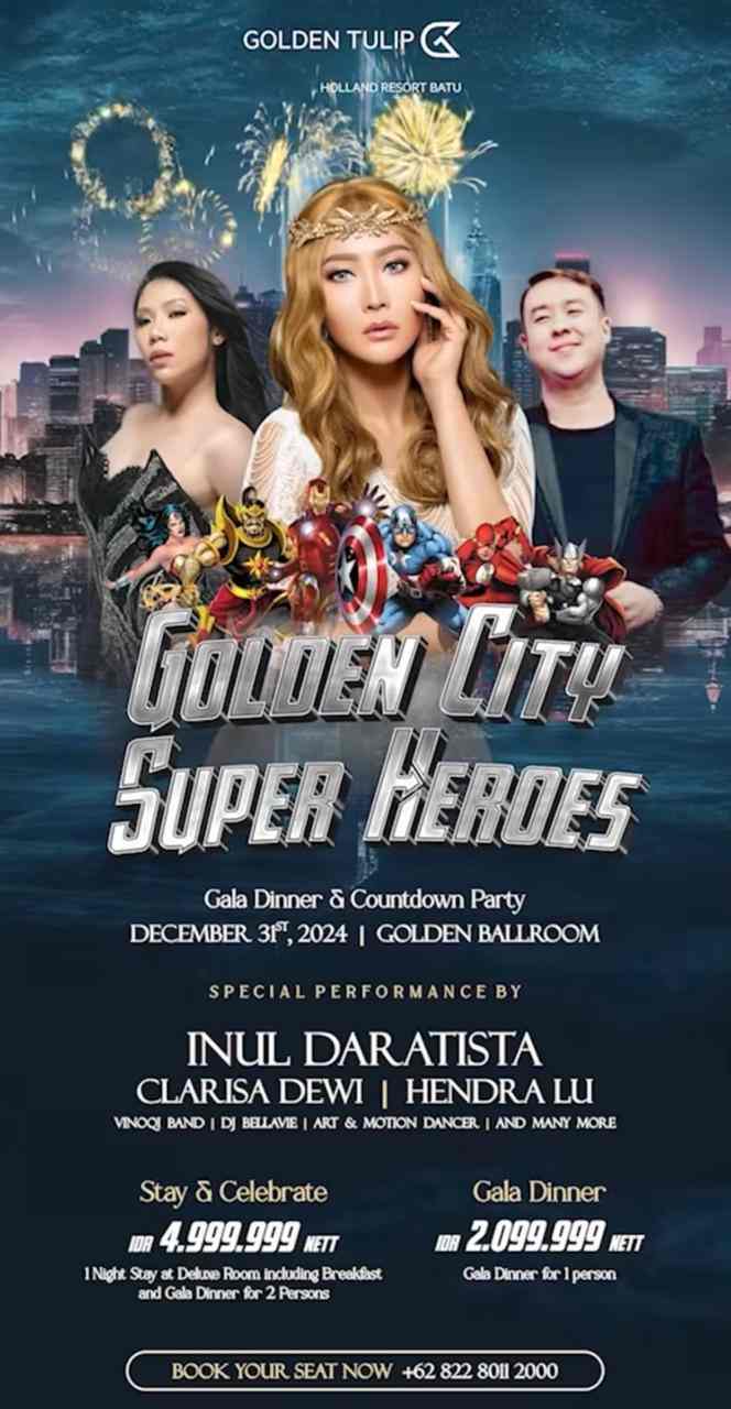 Golden Tulip Batu Rayakan Natal dan Tahun Baru Bernuansa Superhero
