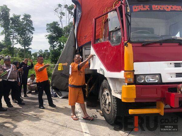 Tersangka Laka Tol Pandaan-Malang Kilometer 77+300, Pergerakan 24 Adegan Rekonstruksi Dengan Kooperatif