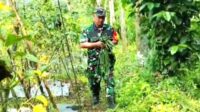 Babinsa Kedungkandang Bantu Petani Buring Panen Kacang Panjang