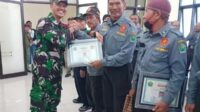 Babinsa Sukun Hadiri Malam Apresiasi Anggota Linmas Purna Tugas