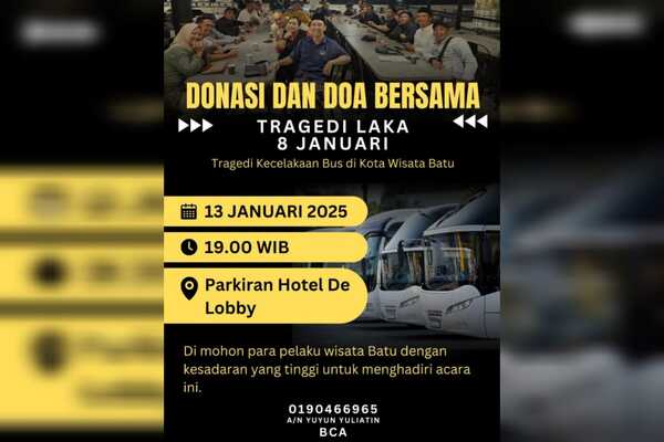 Donasi Korban Laka Bus di Batu Terus Mengalir Lewat Panitia Doa Bersama