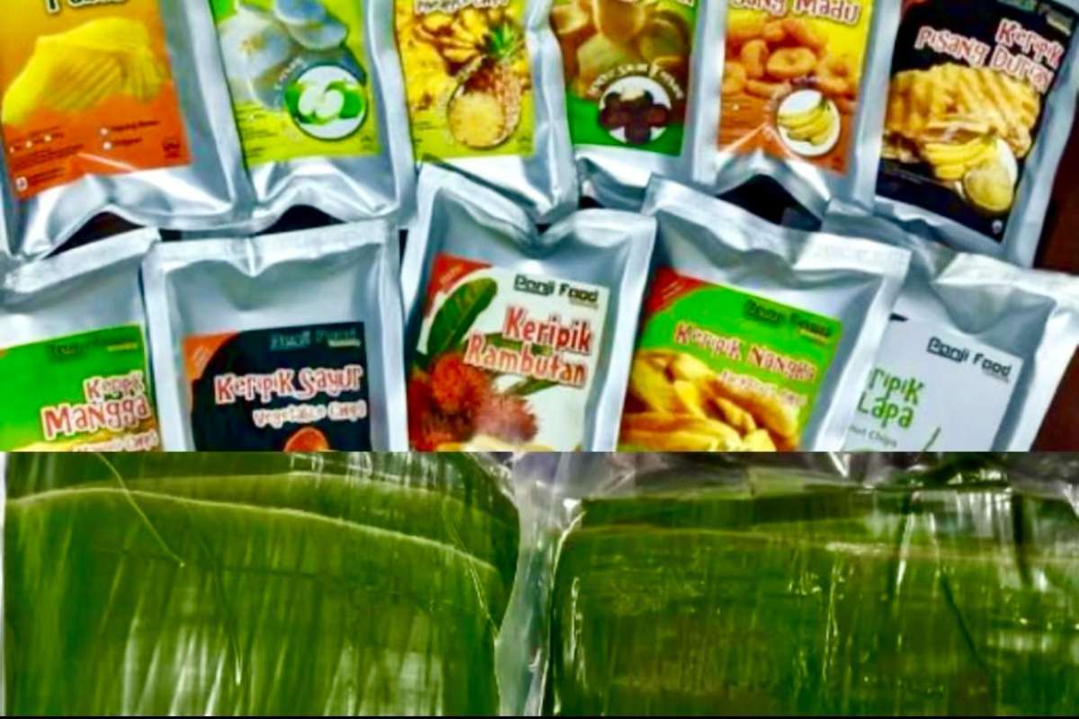 Ilustrasi daun pisang dan aneka kripik. (ist) - Pemkot Malang Buka Peluang Ekspor UMKM ke Pasar Global