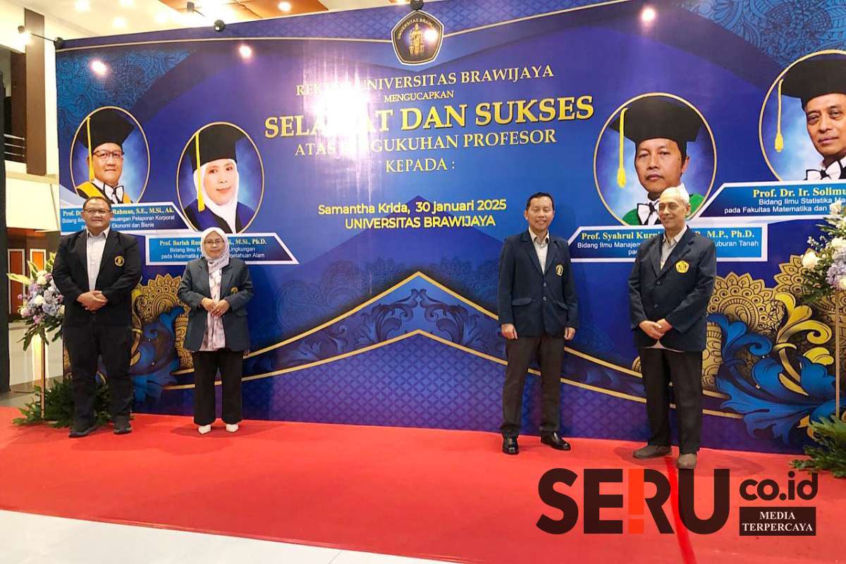 Keempat profesor UB yang dikukuhkan. (wul) - Miliki Riset Menarik dan Mengesankan, Empat Profesor UB Akan Dikukuhkan