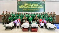 Korem 083/Bdj Gelar Donor Darah, Peringati HUT ke-79 Persit Kartika Chandra Kirana