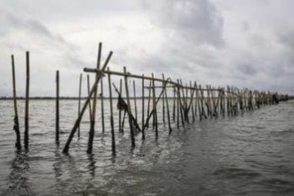 Pencabutan pagar laut Tangerang ditunda. (ist) - Menteri KKP Kesal Pagar Laut Tangerang Dibongkar, Sebut sebagai Barang Bukti
