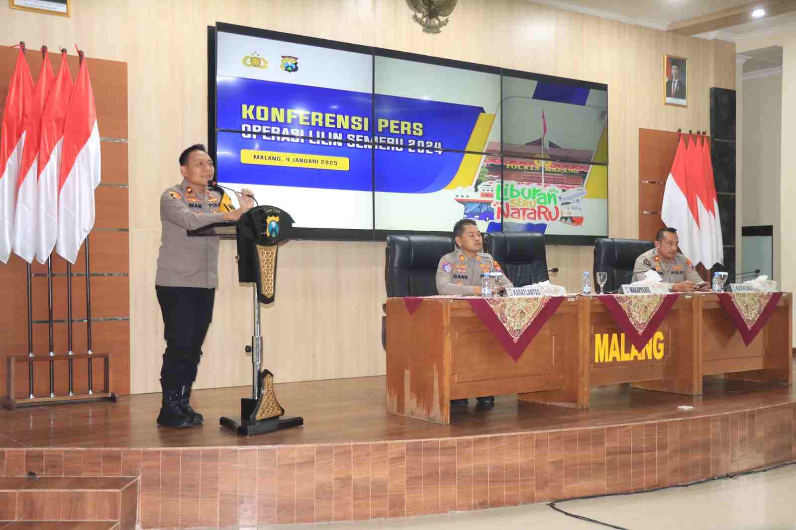 Angka Kriminalitas dan Kecelakaan Selama Operasi Lilin Semeru Polres Malang Mengalami Penurunan