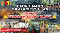 TNI AD Buka Penerimaan Prajurit, Pendaftaran Gratis Tanpa Dipungut Biaya