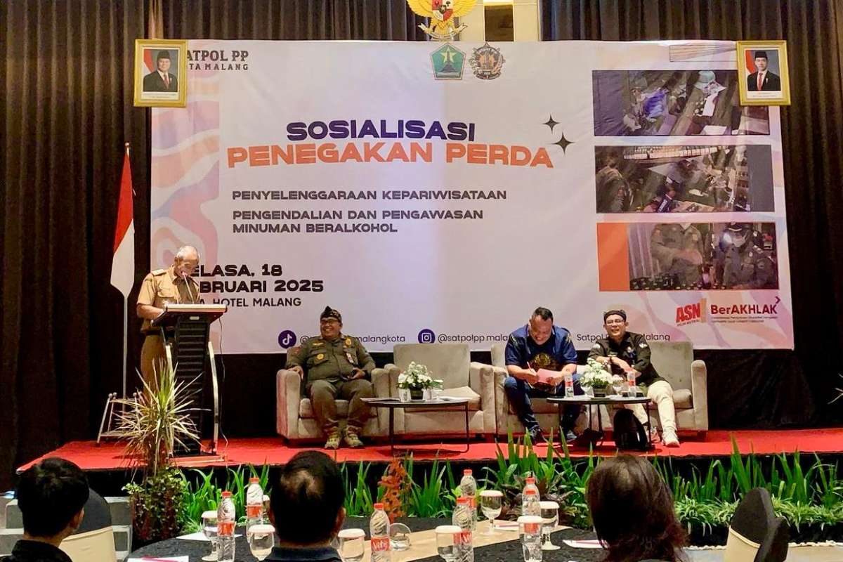 Acara sosialisasi penegakan perda terkait pariwisata dan pengawasan minuman beralkohol. (ist) - Pemkot Malang Tegaskan Kepatuhan Pelaku Usaha Jelang Ramadan dalam Sosialisasi Perda Pariwisata