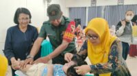 Babinsa Klojen Dampingi Posyandu Balita Bareng, Edukasi Ibu Pola Hidup Sehat