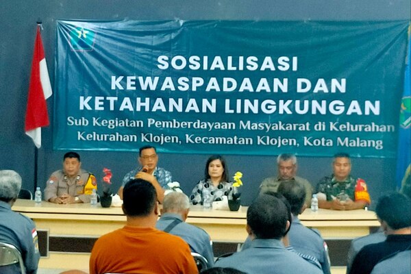 Babinsa Klojen Hadiri Sosialisasi Kewaspadaan dan Ketahanan Lingkungan