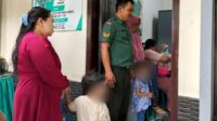 Babinsa Sukun Pantau Pendistribusian Bantuan Makanan Anak Stunting Bandungrejosari