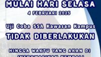 Flyer Dishub Jember tentang penghentian Uji Coba Sistem Satu Arah (SSA). (Seru.co.id/amb) - Sistem Satu Arah di Wilayah Kampus Jember Dihentikan, Dishub Lakukan Evaluasi