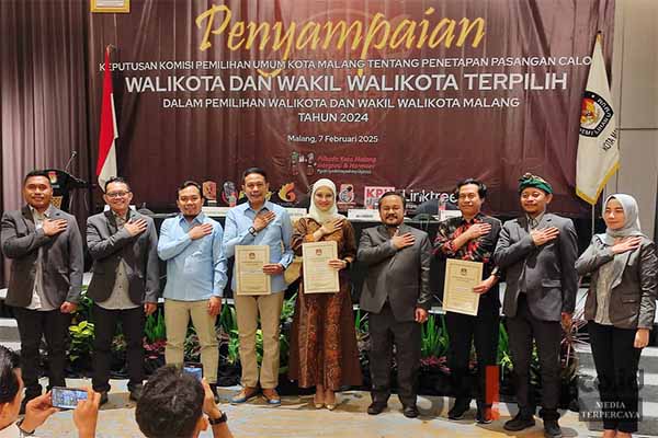 KPU Tetapkan Wahyu Hidayat-Ali Muthohirin sebagai Wali Kota dan Wakil Wali Kota Malang, Tunggu Pelantikan