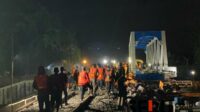 Jembatan BH 275 di Singojuruh, Banyuwangi yang diperbarui konstruksinya. (Seru.co.id/amb) - Switch Over Jembatan KA di Banyuwangi, Konstruksi Berusia 121 Tahun Diganti Baru