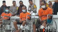 Ketiga Pelaku yang diamankan polres Pamekasan atas pencurian motor. (Seru.co.id/udi) - Polres Pamekasan Tembak Tiga Pelaku Pencurian Motor
