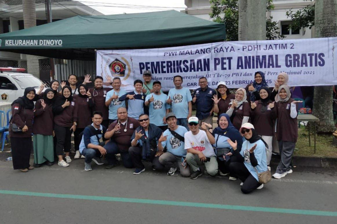 PWI Malang Raya dan PDHI Jatim II Sulap CFD Ijen Jadi Klinik Hewan Lapangan