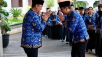 Pj. Wali Kota Malang, Iwan Kurniawan, berpamitan dengan para ASN. (pro) - Pj. Wali Kota Malang Iwan Kurniawan Berpamitan, Titipkan Berbagai Program Penting