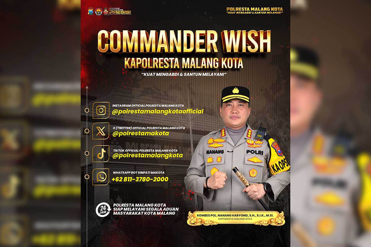 Poster Pengaduan Masyarakat. (ist) - Polresta Malang Kota Buka Pengaduan Masyarakat melalui Media Sosial