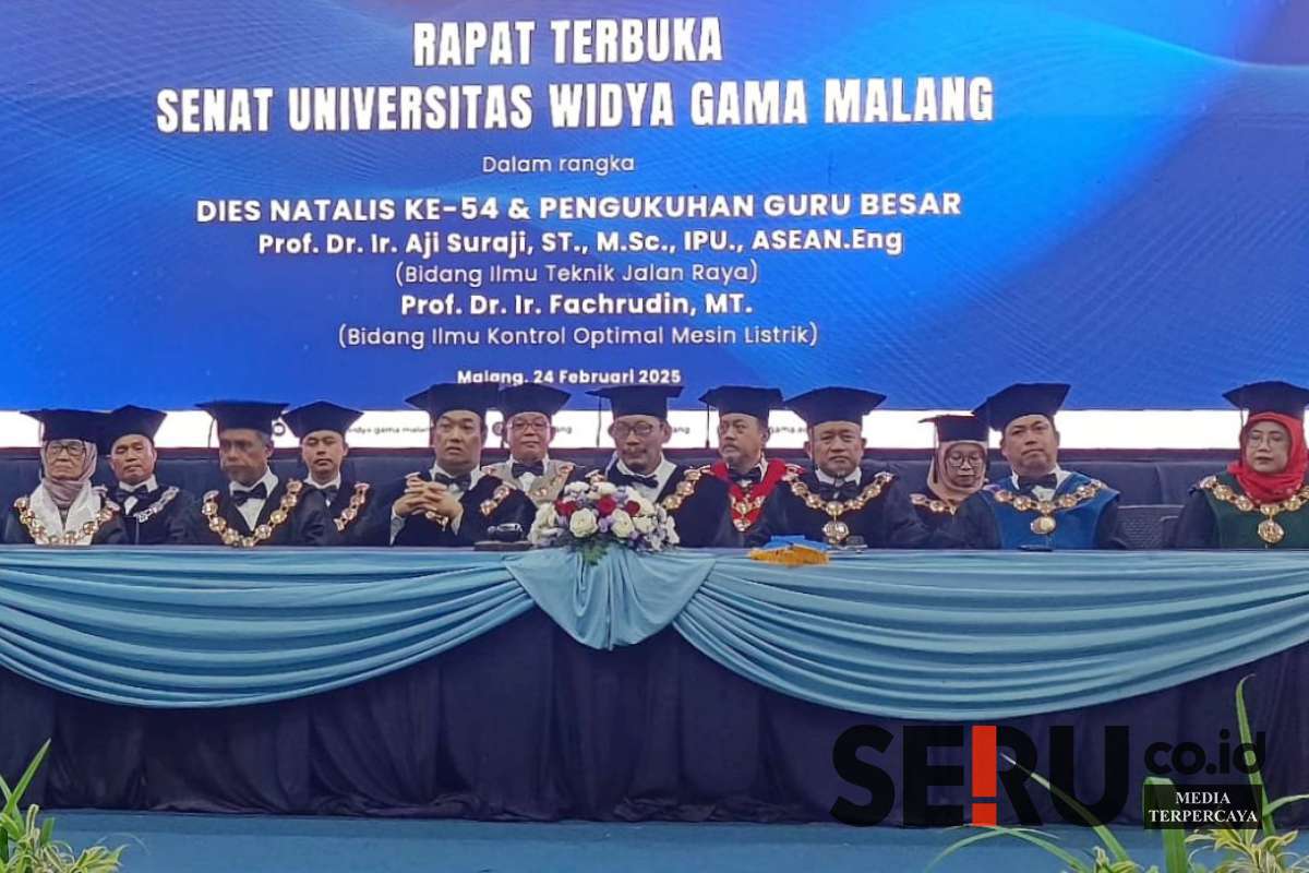 Rapat Terbuka Senat UWG Malang. (rhd) - Dies Natalis ke-54, UWG Kukuhkan Guru Besar Hingga Resmikan Fakultas dan Prodi Baru