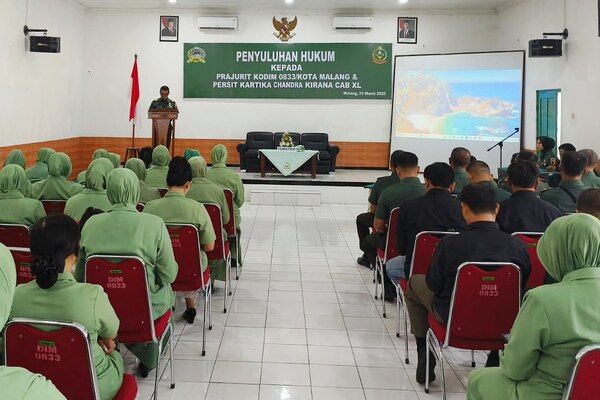 Kodim Gelar Penyuluhan Hukum Bagi Prajurit dan Anggota Persit KCK Cabang XL Dim 0833