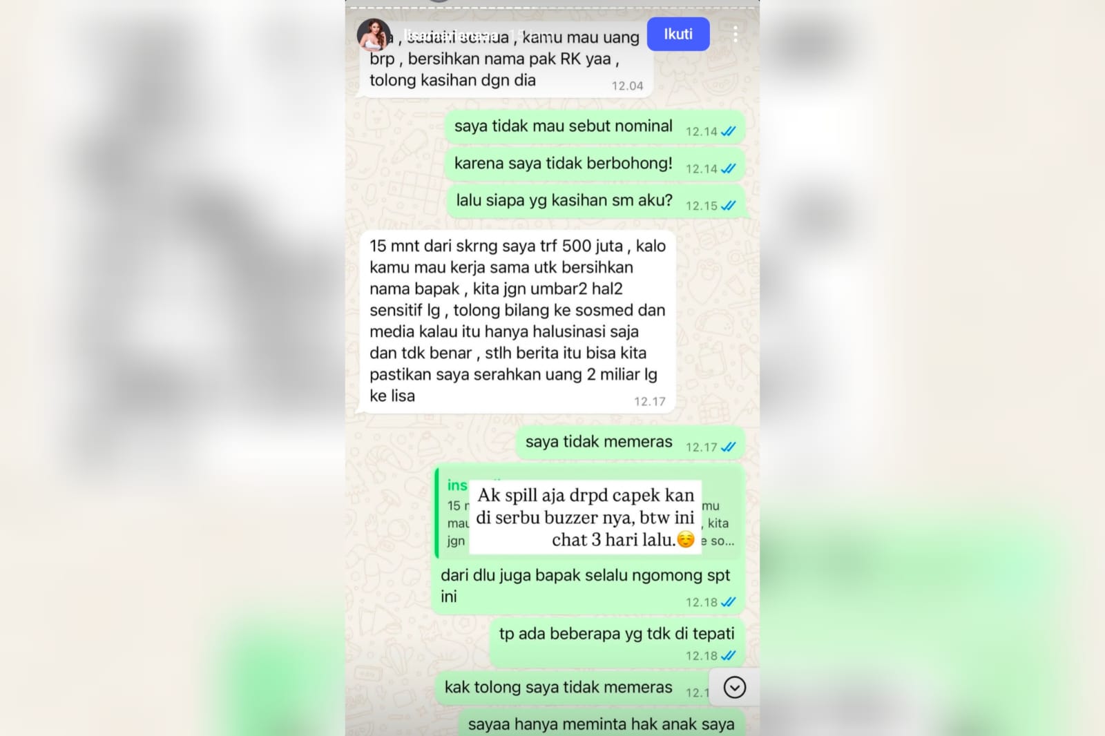 Kasus Ridwan Kamil Semakin Memanas, Lisa Mariana Beberkan Isu Suap dan Siap Tes DNA