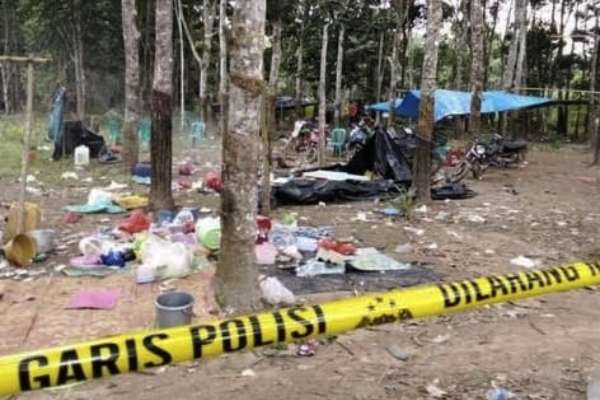 Lokasi judi sabung ayam di Way Kanan Lampung. (ist) - Dugaan Setoran Judi ke Oknum TNI-Polri, Babak Baru Kasus Gugurnya Tiga Polisi di Lampung