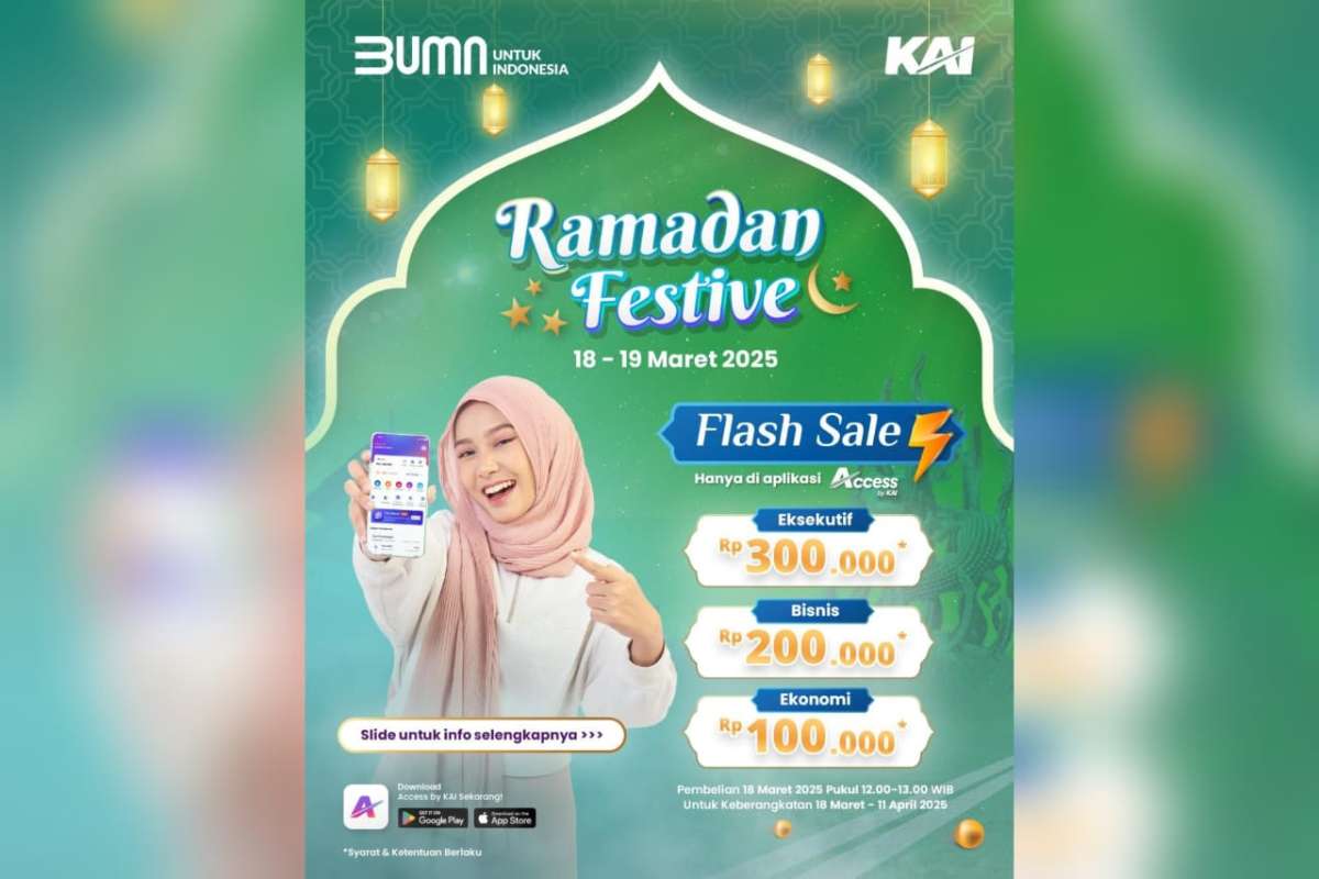 Promo Flash Sale Ramadan Festive oleh KAI. (ist) - KAI Hadirkan Promo Ramadan Festive, Tiket Kereta Mulai Rp100.000