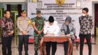 Proses BAST di Pringgitan Pendopo Agung Kabupaten Malang. (ist) - Secara Resmi Pemkab Malang Menerima Kembali Stadion Kanjuruhan Untuk Dikelola dan Dirawat