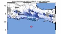 Gempa dengan Kekuatan 4,5 Magnitudo Terjadi di Laut Malang Selatan
