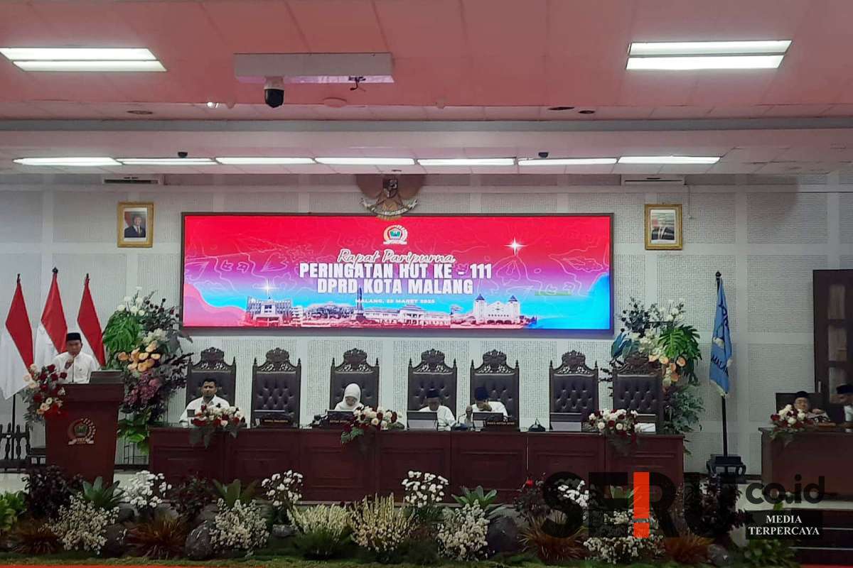 Wakil Wali Kota Malang, Ali Muthohirin beri sambutan HUT ke-111 DPRD Kota Malang. (ws13) - HUT ke-111 DPRD Kota Malang, Ketua Dewan Ingatkan Peran Penyambung Aspirasi Rakyat
