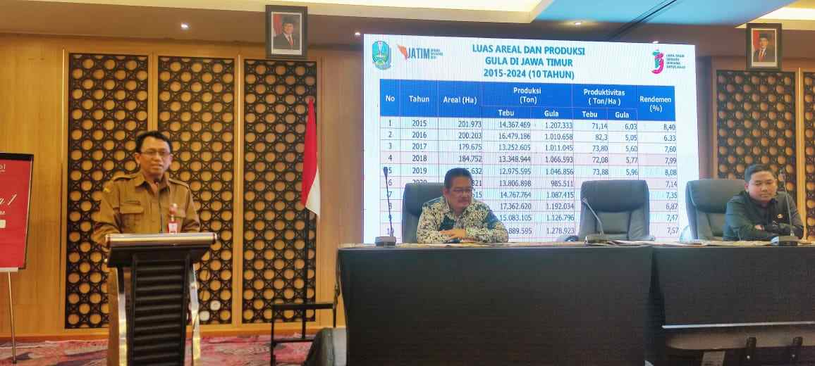 Dinas Perkebunan Jatim Dorong Pelaku Usaha Gula Tingkatkan Produksi untuk Swasembada