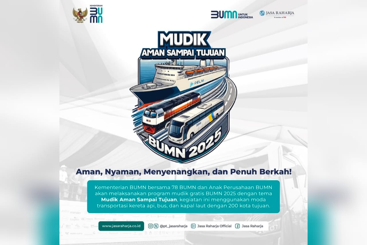 Pendaftaran Mudik Gratis Lebaran 2025 PT Jasa Raharja Dibuka hingga 17 Maret 2025