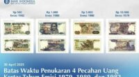 BI Tarik Empat Pecahan Uang Kertas Lama, Penukaran Hingga 30 April 2025