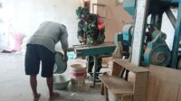Babinsa Sawojajar Monitoring Penggilingan Padi