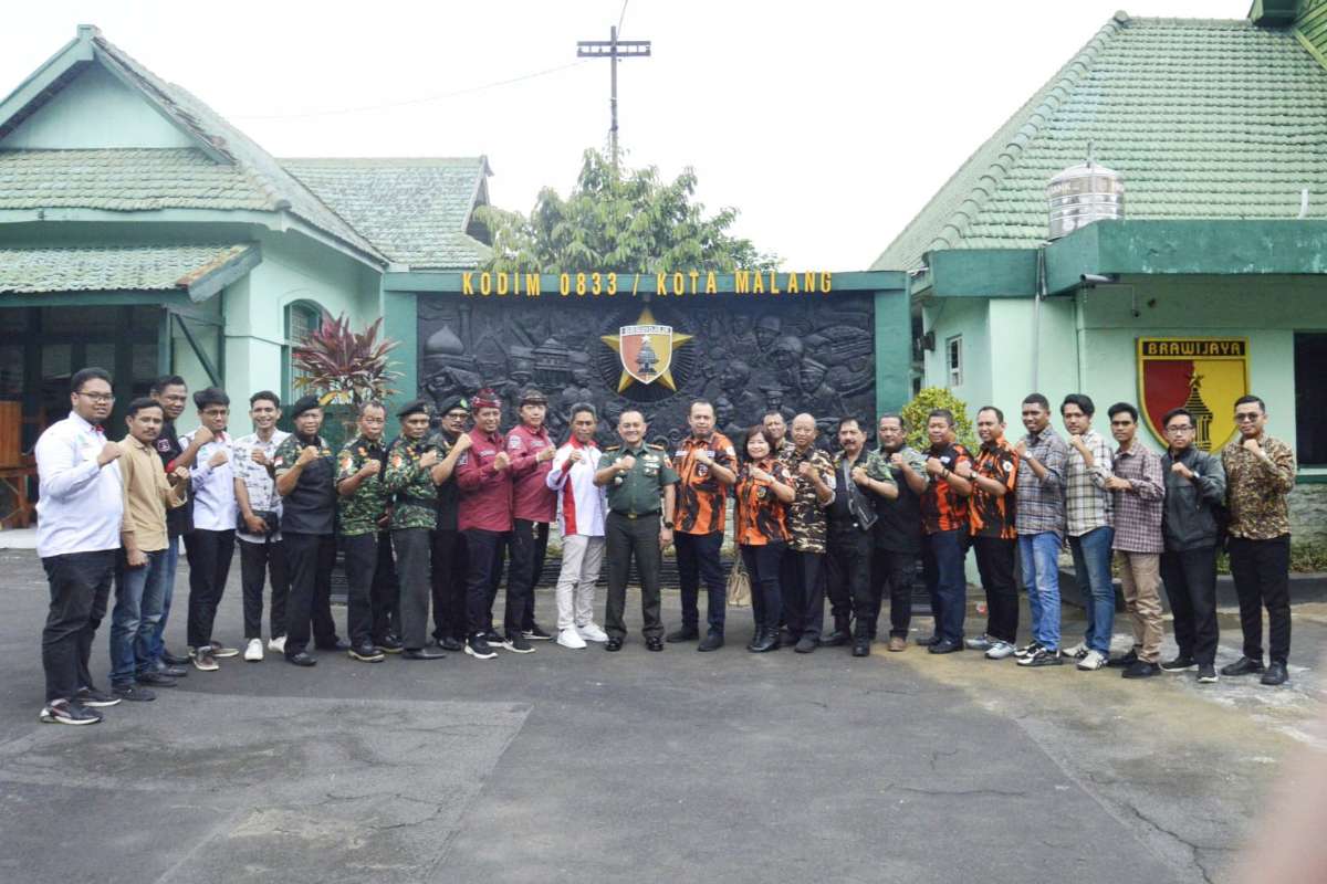 Dandim 0833 terima kunjungan silaturahmi ormas dan kelompok mahasiswa Kota Malang. (ist) - Dandim 0833 Terima Kunjungan Silaturahmi Ormas dan Kelompok Mahasiswa Kota Malang
