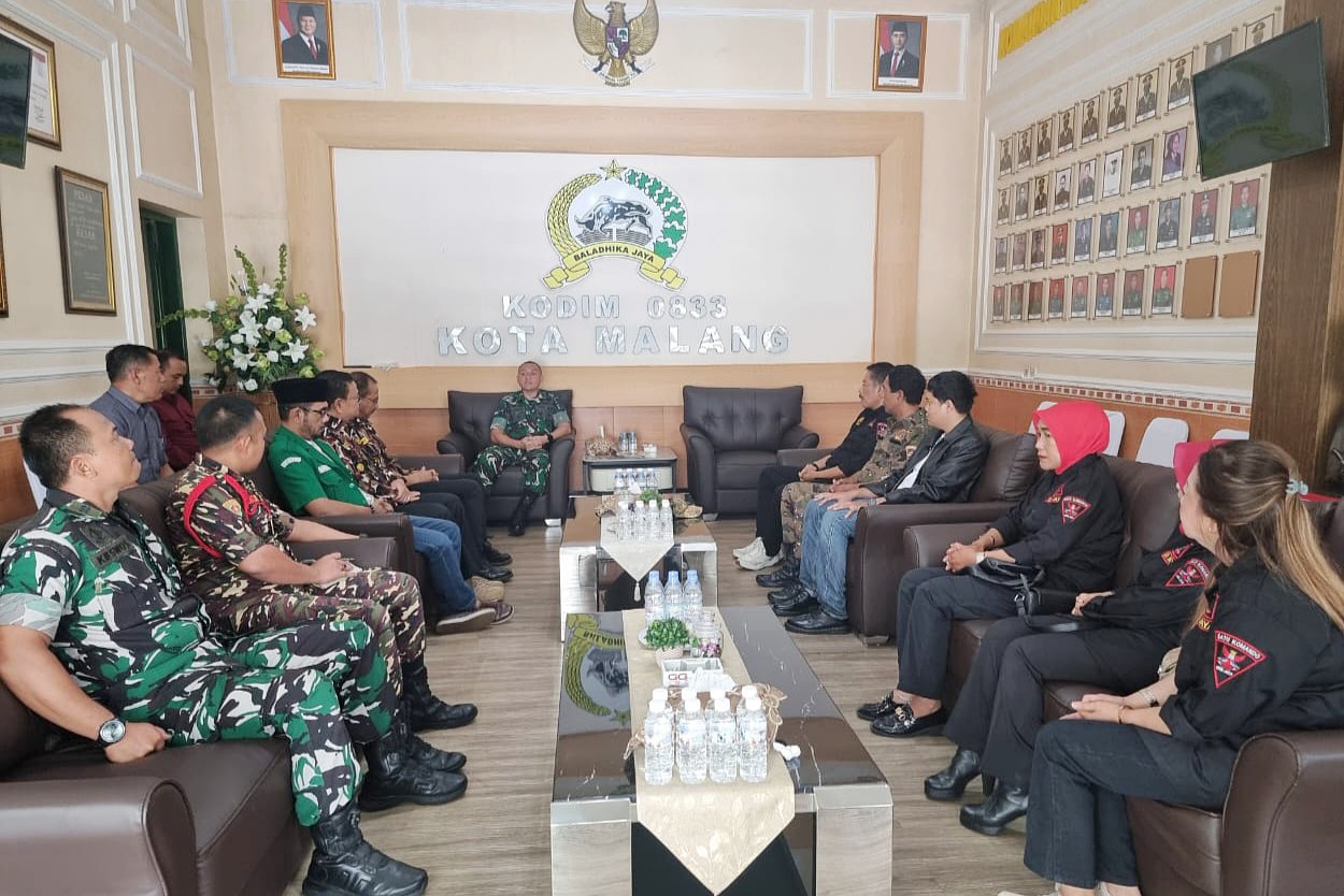 Dandim 0833 Terima Silaturahmi dan Halalbihalal Ormas Malang Raya