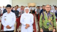 Gubernur Khofifah bersama Kadindik Jatim dan Wali Kota Batu. (ist) - Gubernur Khofifah Minta Kepala Sekolah Jaga Integritas dalam SPMB