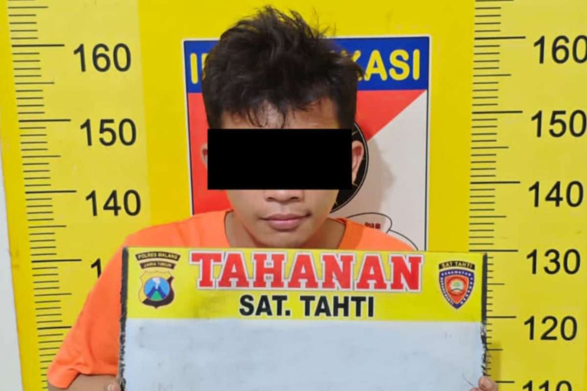 KR pencuri sebuah rumah kosong yang ditinggal sholat ied di Kepanjen. (ist) - Pencuri Rumah Kosong Saat Ditinggal Salat Ied Berhasil Dibekuk Polisi