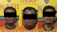 Ketiga pelaku pengedar sabu di Kecamatan Ngajum, Kabupaten Malang. (Ist) - Tiga Pria Edarkan Sabu di Ngajum Diringkus Polisi