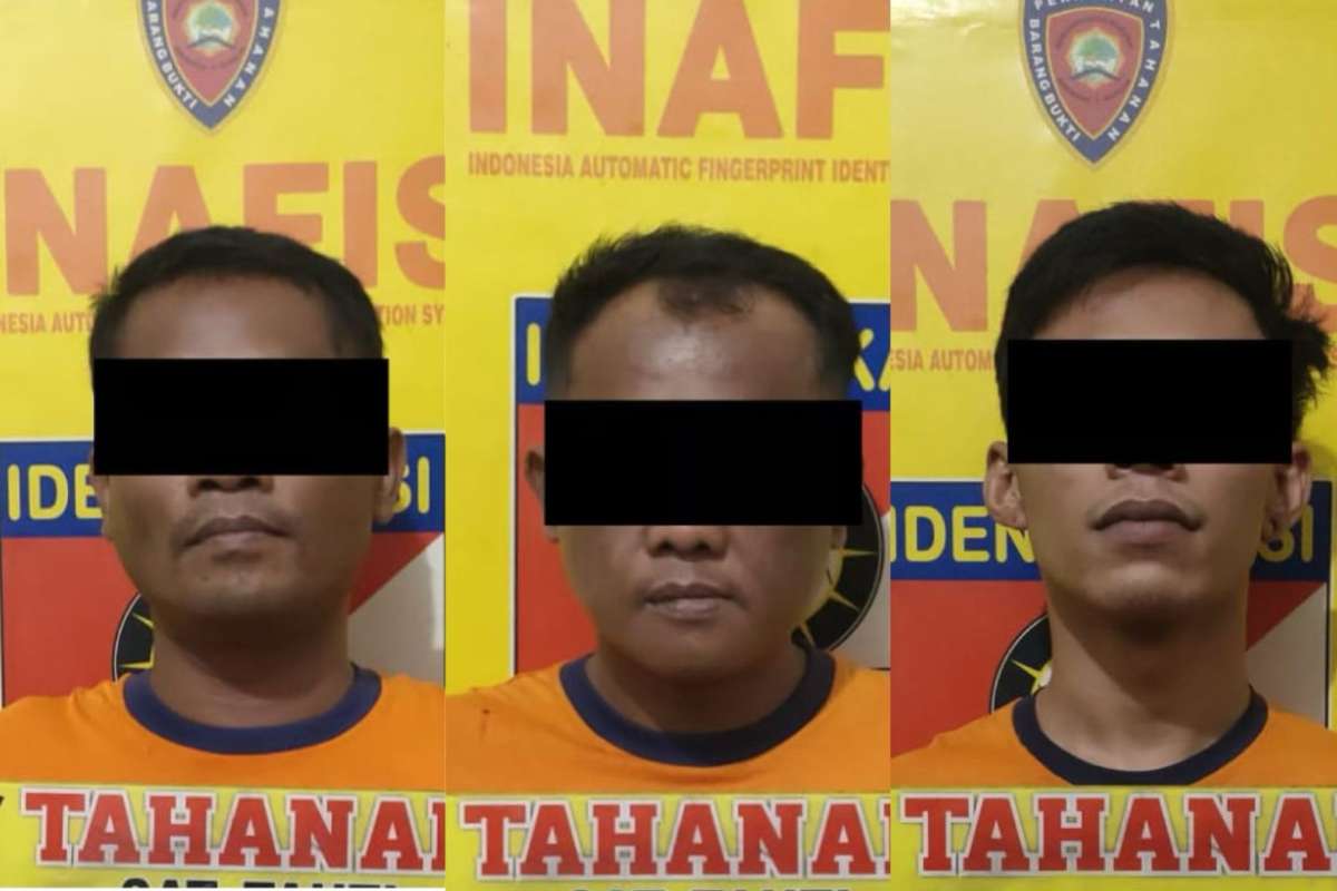 Ketiga pelaku pengedar sabu di Kecamatan Ngajum, Kabupaten Malang. (Ist) - Tiga Pria Edarkan Sabu di Ngajum Diringkus Polisi